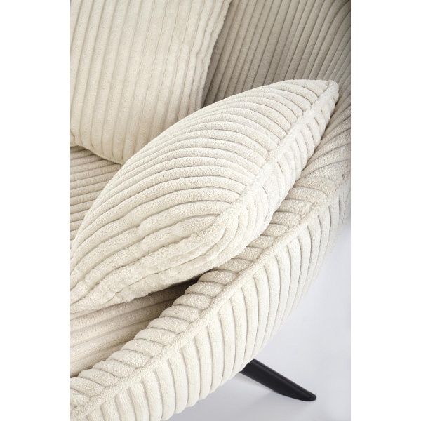 Fotel MERRY 2 wypoczynkowy z funkcją obracania, kremowy - Halmar