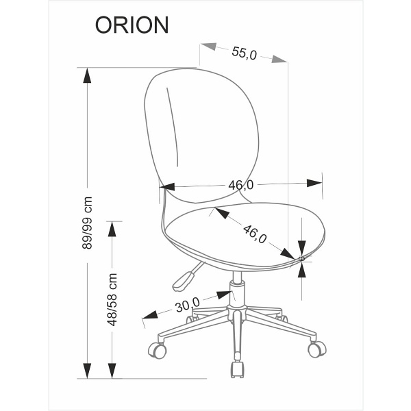 Fotel ORION młodzieżowy, czarny - popielaty - Halmar