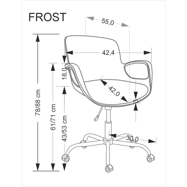 Fotel FROST młodzieżowy, czarny - Halmar