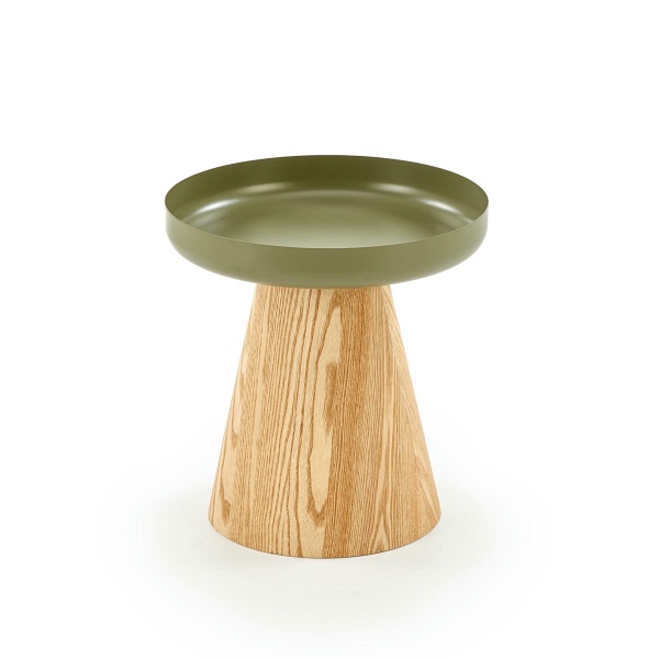 Ława GINA , naturalny / zielony - Halmar