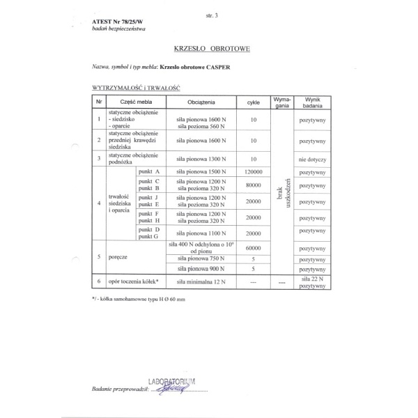 Fotel CASPER gabinetowy czarny - Halmar