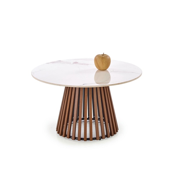 Ława CARINA beżowy marmur / orzechowy - Halmar