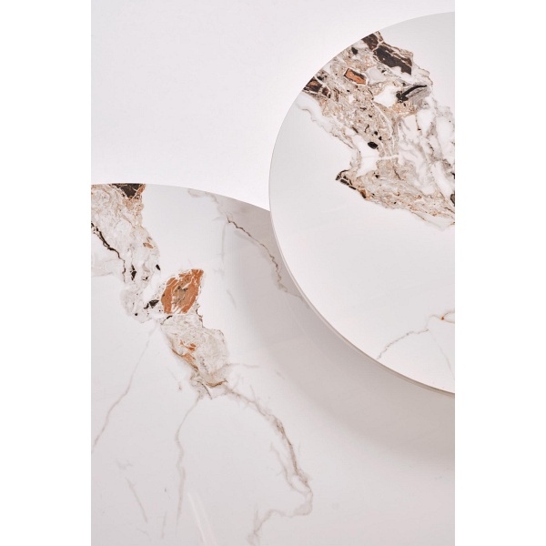 Ława CARINA beżowy marmur / orzechowy - Halmar