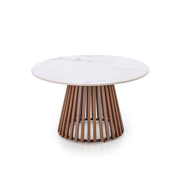 Ława CARINA beżowy marmur / orzechowy - Halmar