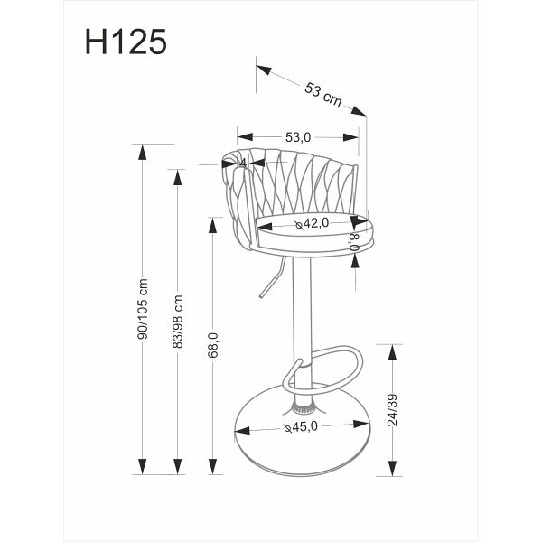 Hoker H126 popielaty - Halmar