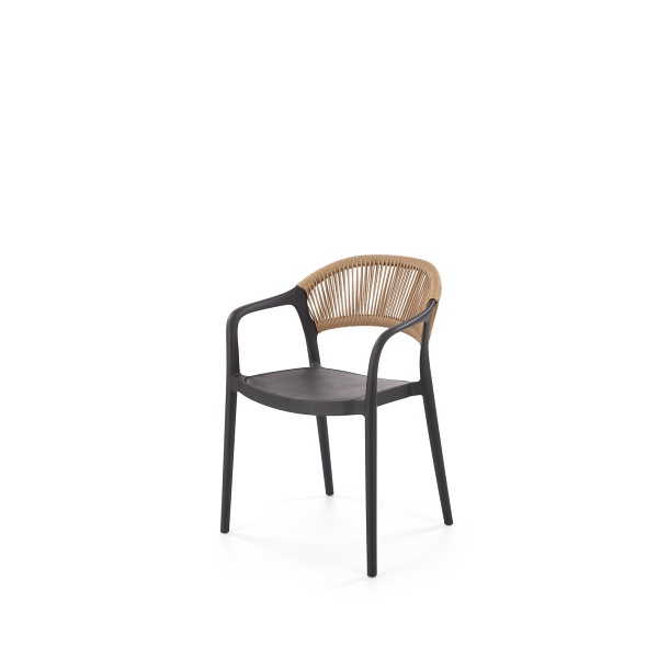 Krzesło K582 czarny / naturalny - Halmar