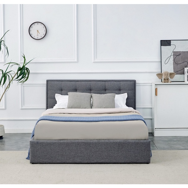 Łóżko PADVA 140cm z pojemnikiem popielaty - Halmar