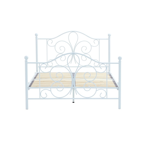 Łóżko PANAMA 140 cm metalowe biały - Halmar
