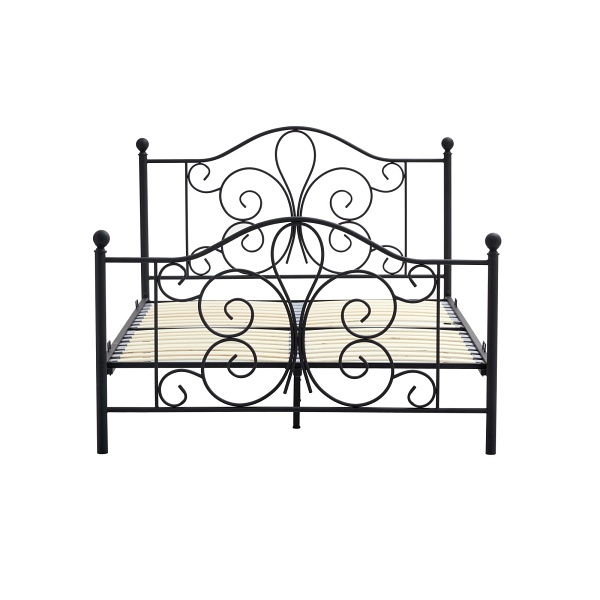 Łóżko PANAMA 140 cm metalowe czarny - Halmar
