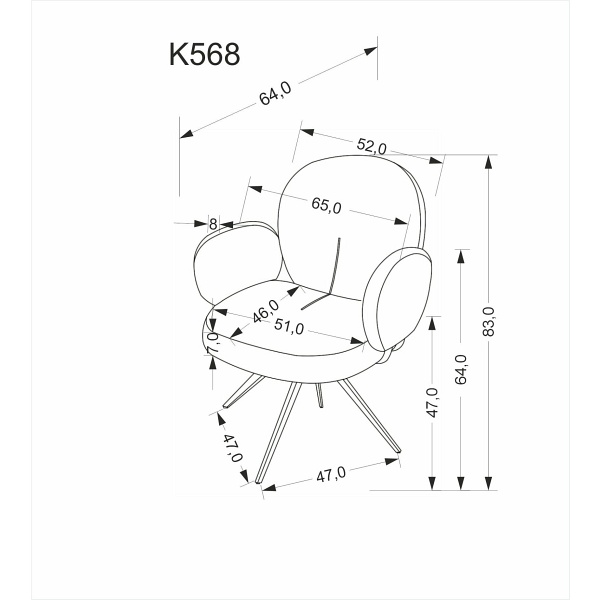 Krzesło K568 popielaty - Halmar