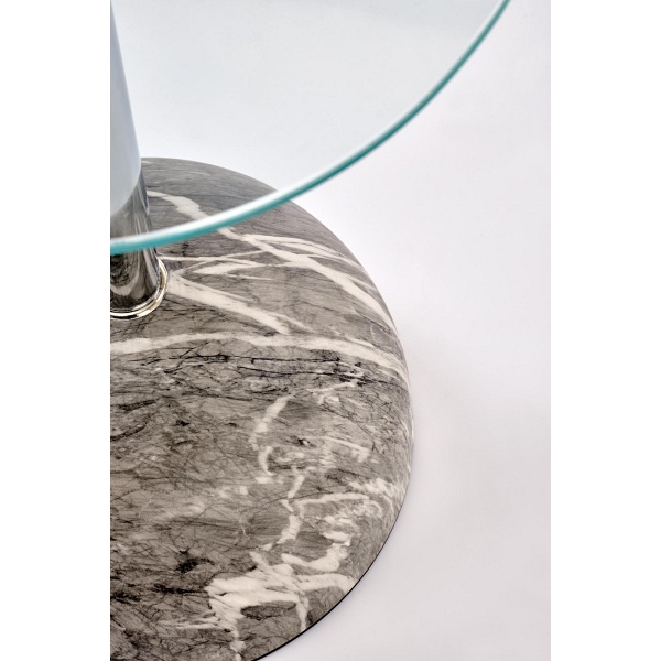 Ława ARIANA , popielaty marmur / transparentny - Halmar
