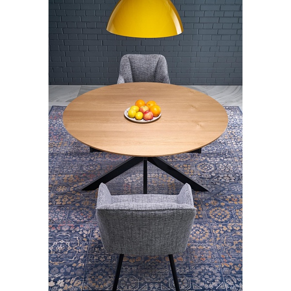 Stół ACORD rozkładany, naturalny / czarny - Halmar