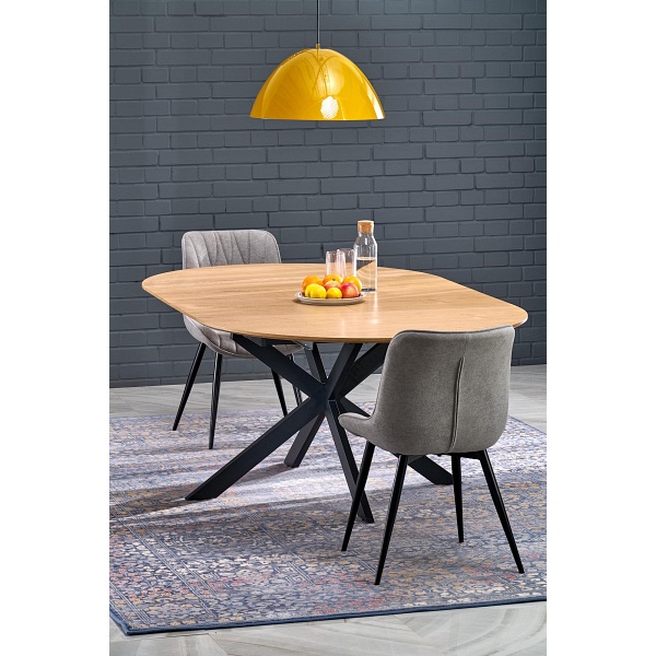 Stół ACORD rozkładany, naturalny / czarny - Halmar