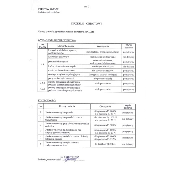 Fotel MACAR gabinetowy, czarny - Halmar