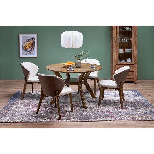 Krzesło K583 , orzechowy / brązowy / beżowy - Halmar