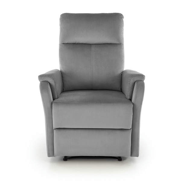 Fotel CROCUS wypoczynkowy z funkcją elektrycznego rozkładania, popielaty - Halmar