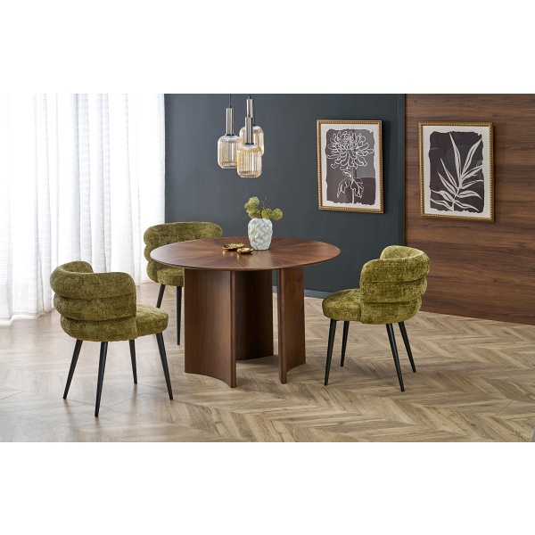 Stół CALDO okrągły, orzechowy - Halmar