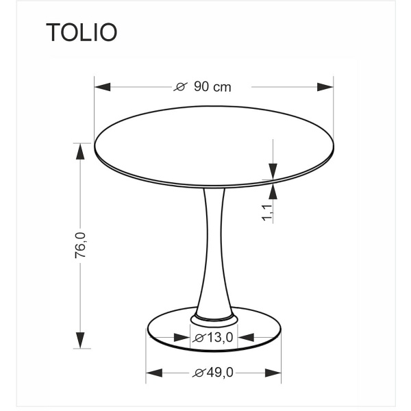 Stół TOLIO okrągły, trawertyn/ kaszmir - Halmar