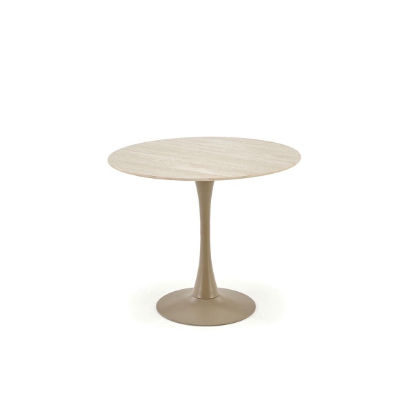 Stół TOLIO okrągły, trawertyn/ kaszmir - Halmar