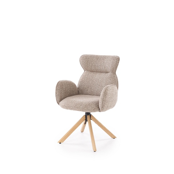 Krzesło K585 ciemny beżowy / dąb naturalny - Halmar