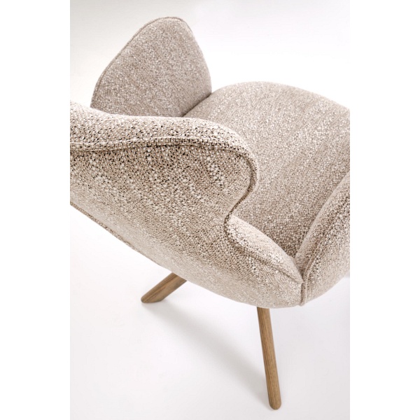 Krzesło K585 ciemny beżowy / jasny orzech - Halmar