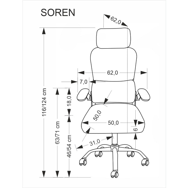Fotel SOREN gabinetowy czarny - Halmar