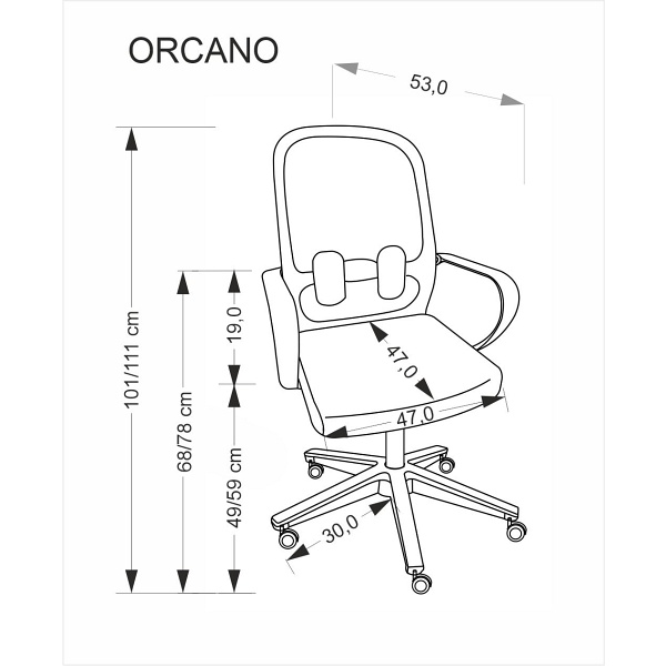 Fotel ORCANO gabinetowy czarny - Halmar