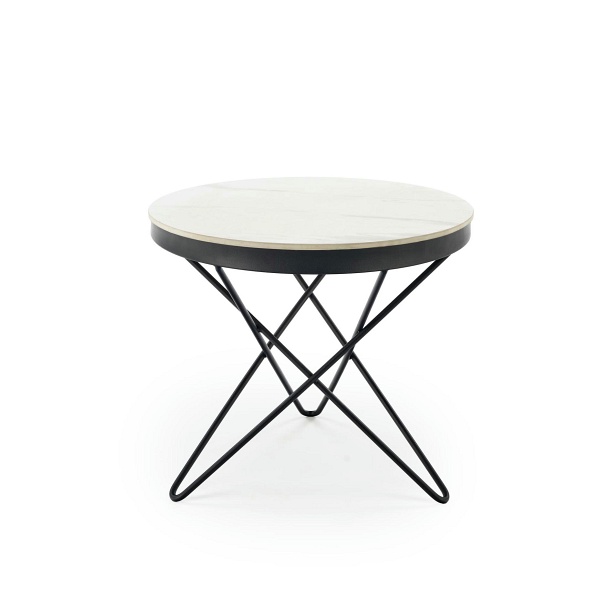 Ława LEILA 2 , biały marmur / czarny - Halmar