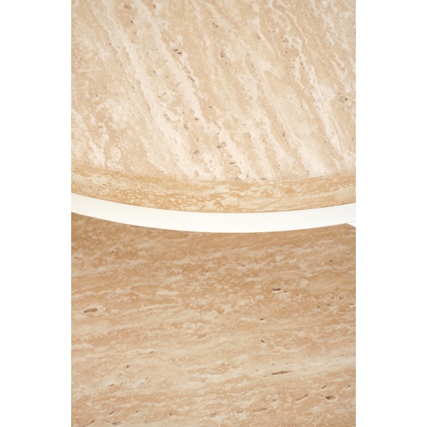 OREO zestaw dwóch ław, trawertyn / biały - Halmar