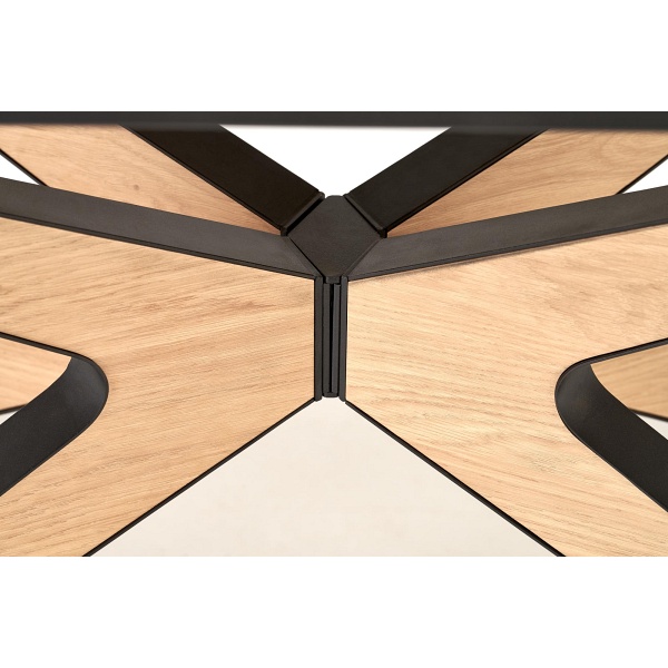 Stół JAMES rozkładany, naturalny / czarny - Halmar