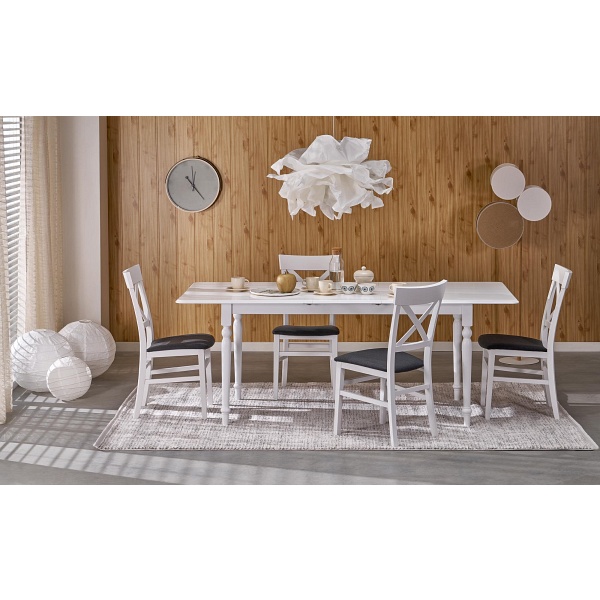 Stół NELSON rozkładany, biały - Halmar