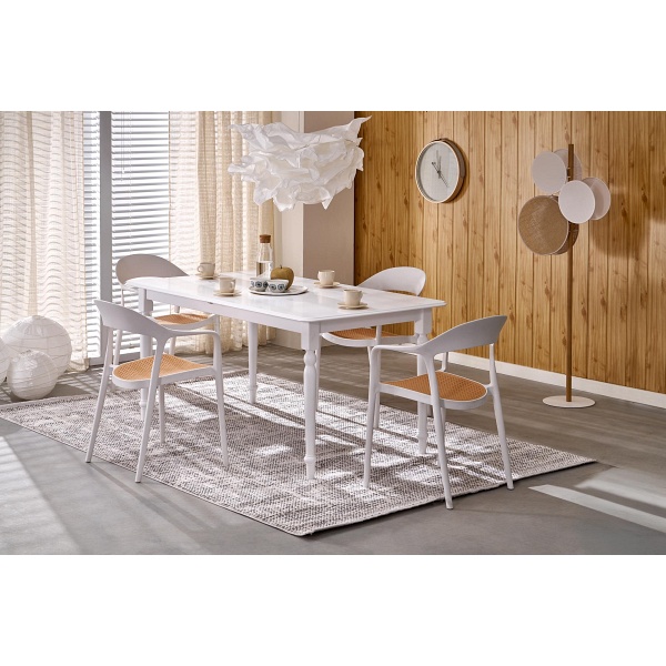 Stół NELSON rozkładany, biały - Halmar