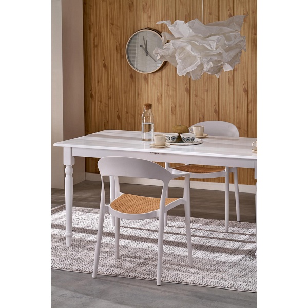 Stół NELSON rozkładany, biały - Halmar