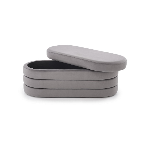 Ławka CALPI z funkcją pojemnika, popielaty - Halmar