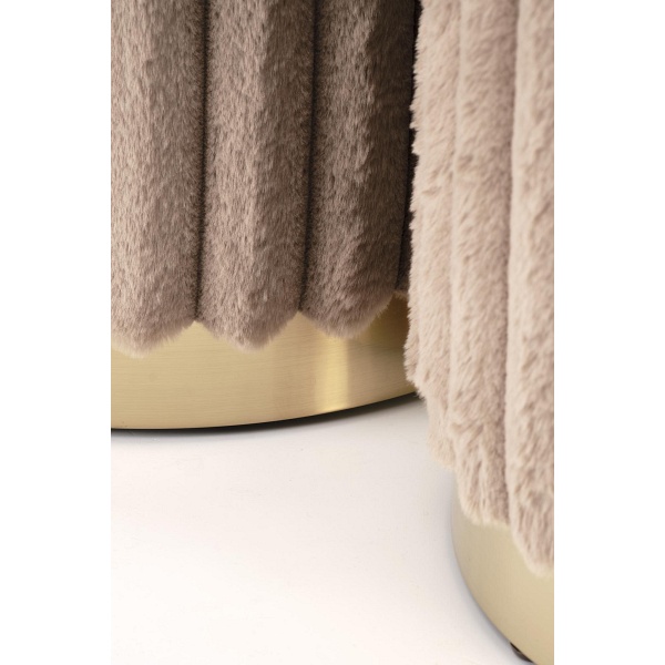 FIDO zestaw 2 puf, cappuccino / złoty - Halmar