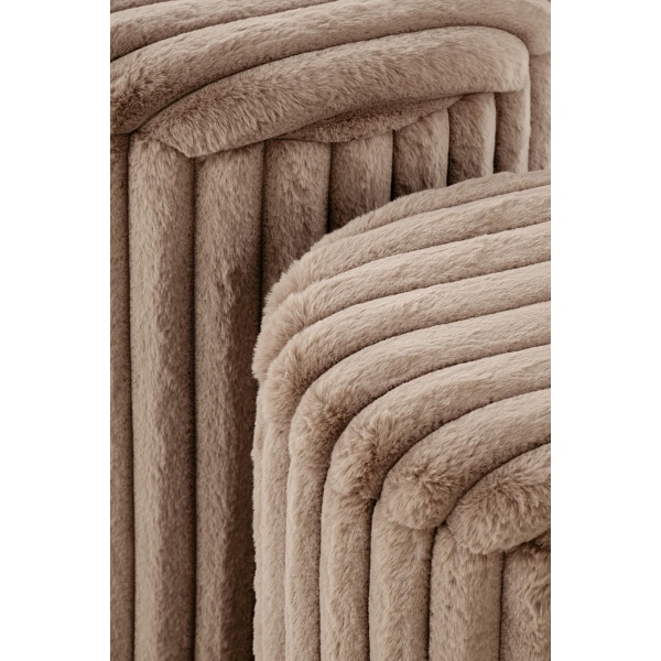 FIDO zestaw 2 puf, cappuccino / złoty - Halmar