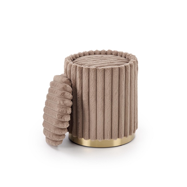 FIDO zestaw 2 puf, cappuccino / złoty - Halmar