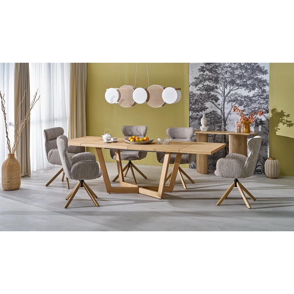 Stół MASSIVE 3 rozkładany 160-250x90x77 cm dąb naturalny/dąb naturalny - Halmar