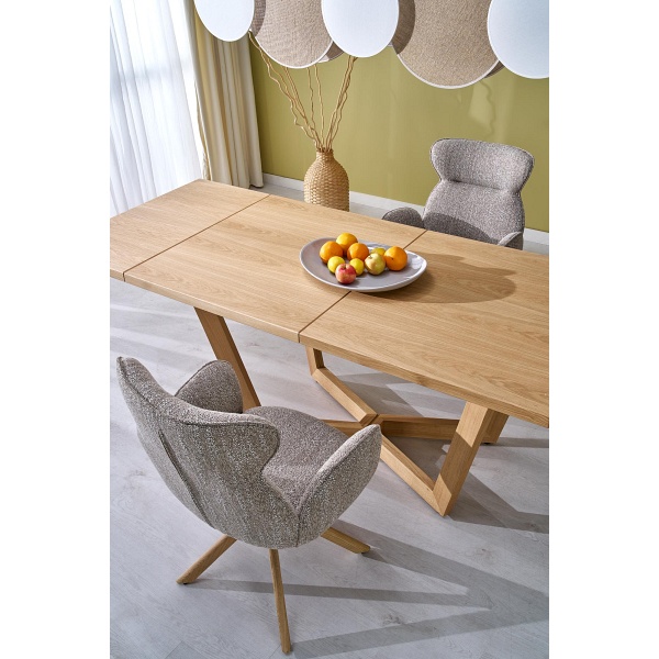 Stół MASSIVE 3 rozkładany 160-250x90x77 cm dąb naturalny/dąb naturalny - Halmar