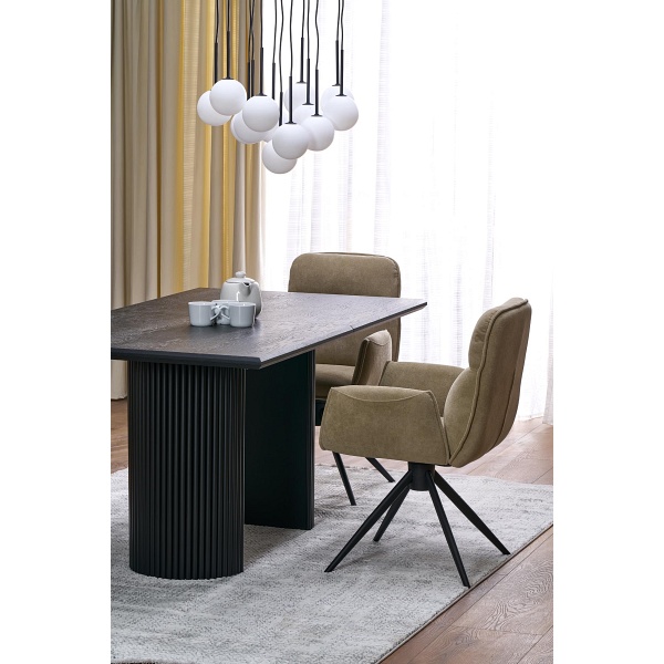 Stół BOLERO rozkładany 160-250x90x78 cm dąb naturalny/czarny - Halmar