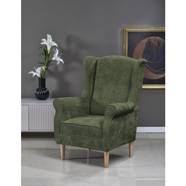 Fotel HERMES wypoczynkowy, oliwkowy - Halmar