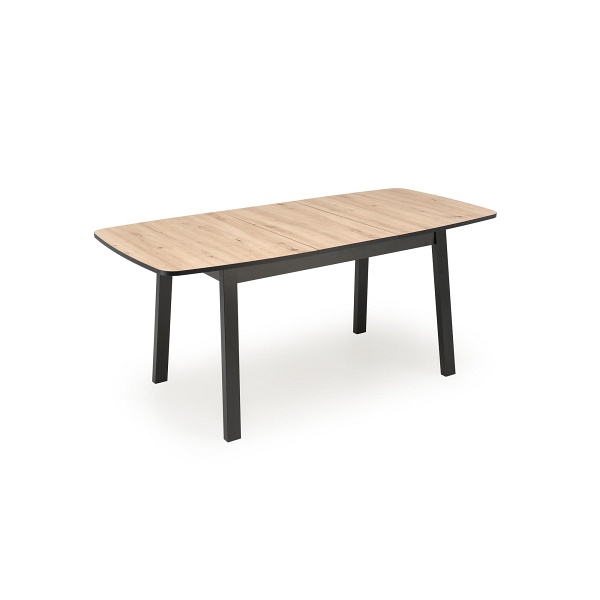 Stół BARRIL rozkładany 130-170x80x72 cm dąb artisan/czarny - Halmar