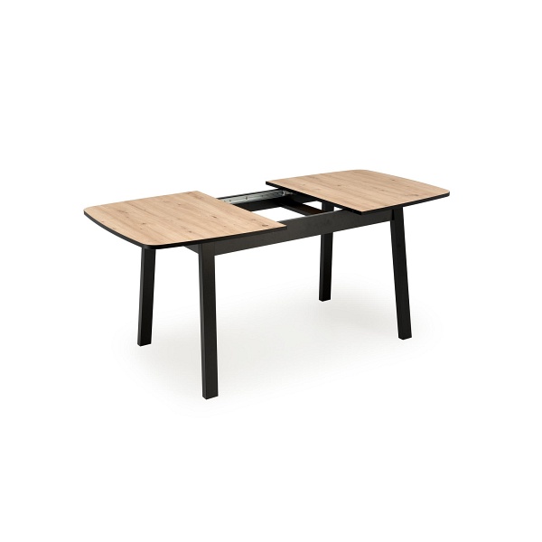 Stół BARRIL rozkładany 130-170x80x72 cm dąb artisan/czarny - Halmar