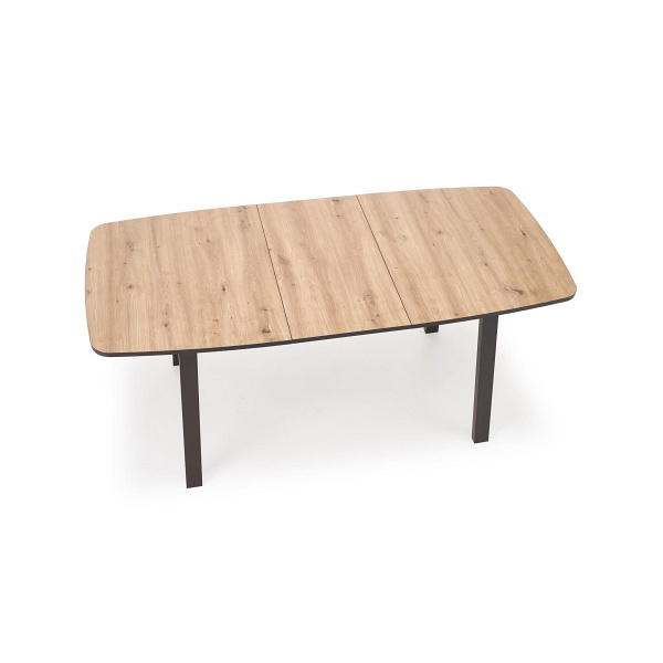 Stół BARRIL rozkładany 130-170x80x72 cm dąb artisan/czarny - Halmar