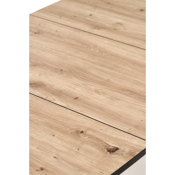 Stół BARRIL rozkładany 130-170x80x72 cm dąb artisan/czarny - Halmar