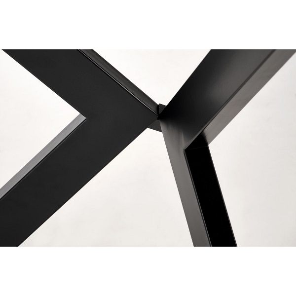 Stół PERONI rozkładany orzech - czarny - Halmar