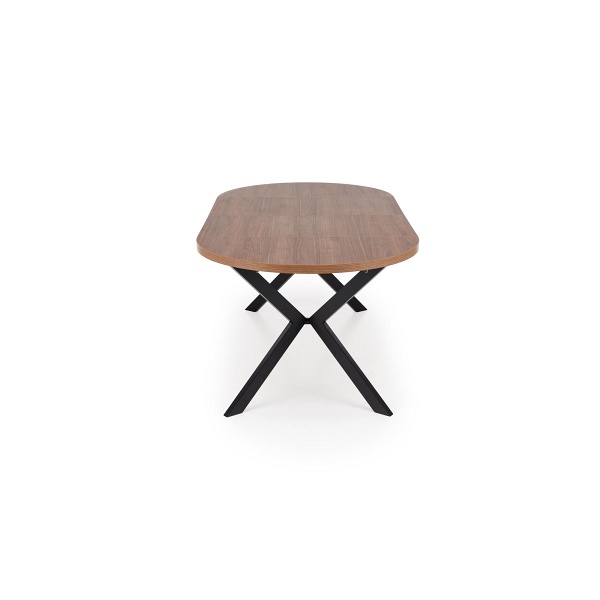 Stół PERONI rozkładany orzech - czarny - Halmar