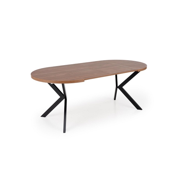 Stół PERONI rozkładany orzech - czarny - Halmar
