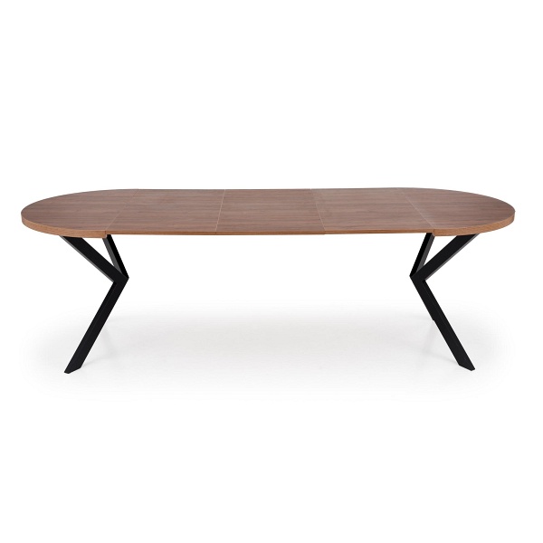 Stół PERONI rozkładany orzech - czarny - Halmar