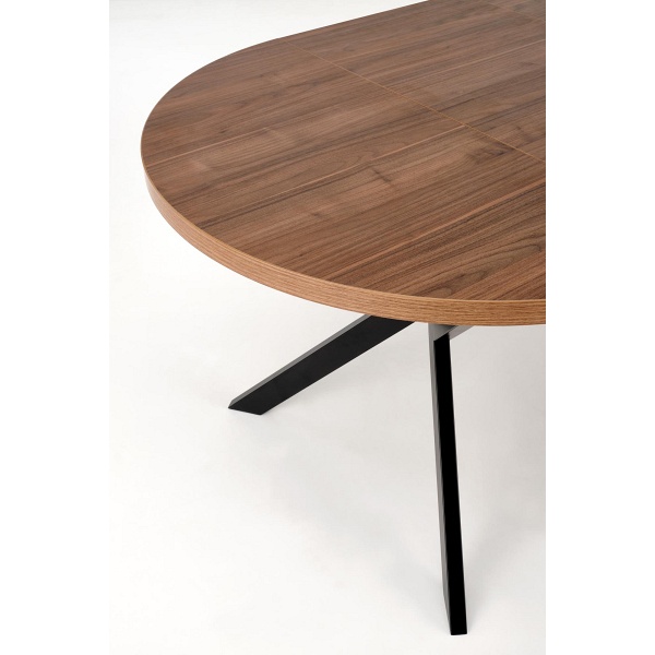 Stół PERONI rozkładany orzech - czarny - Halmar